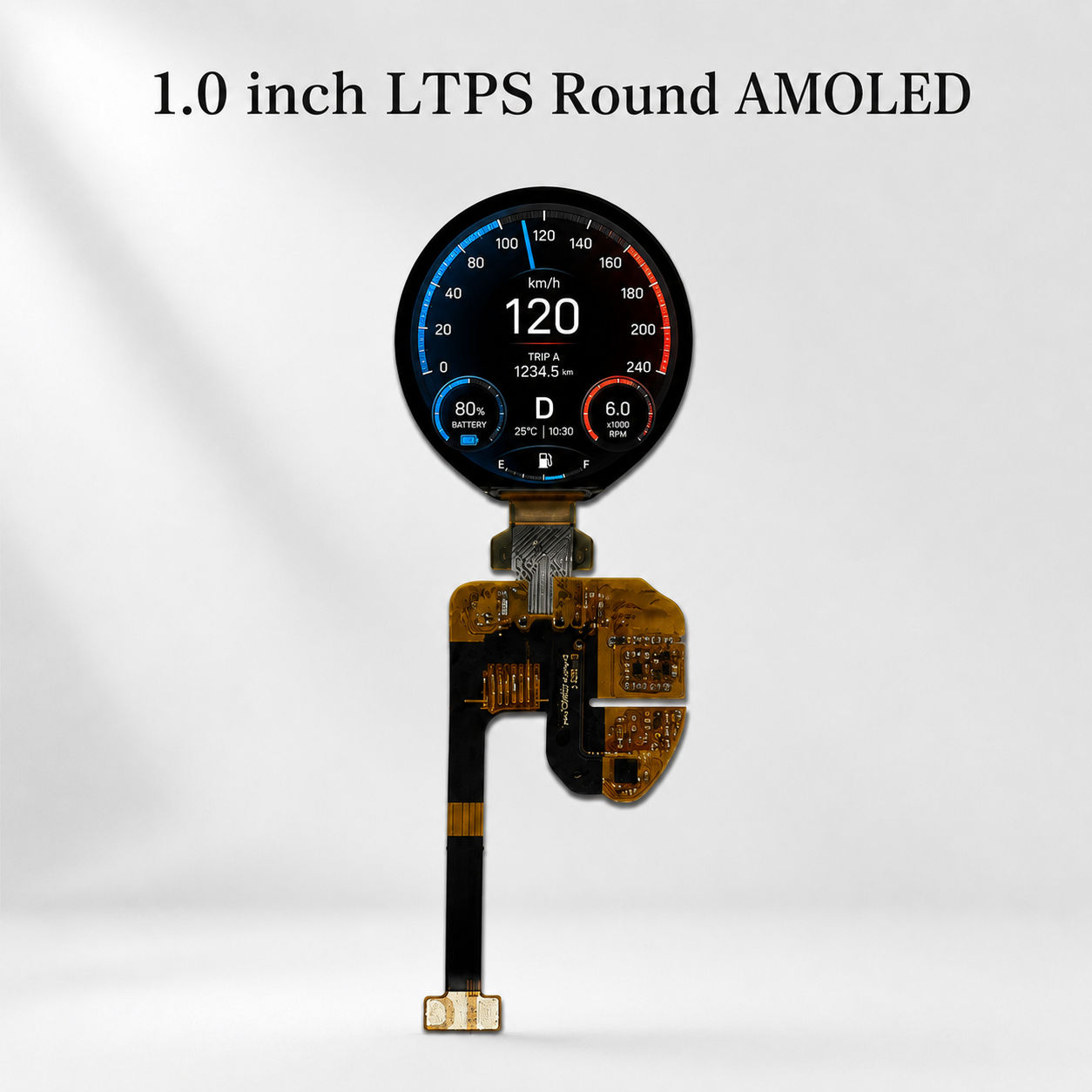 1.04 inch LTPS SH8601 IC Round QSPI/Oncell AMOLED with touch