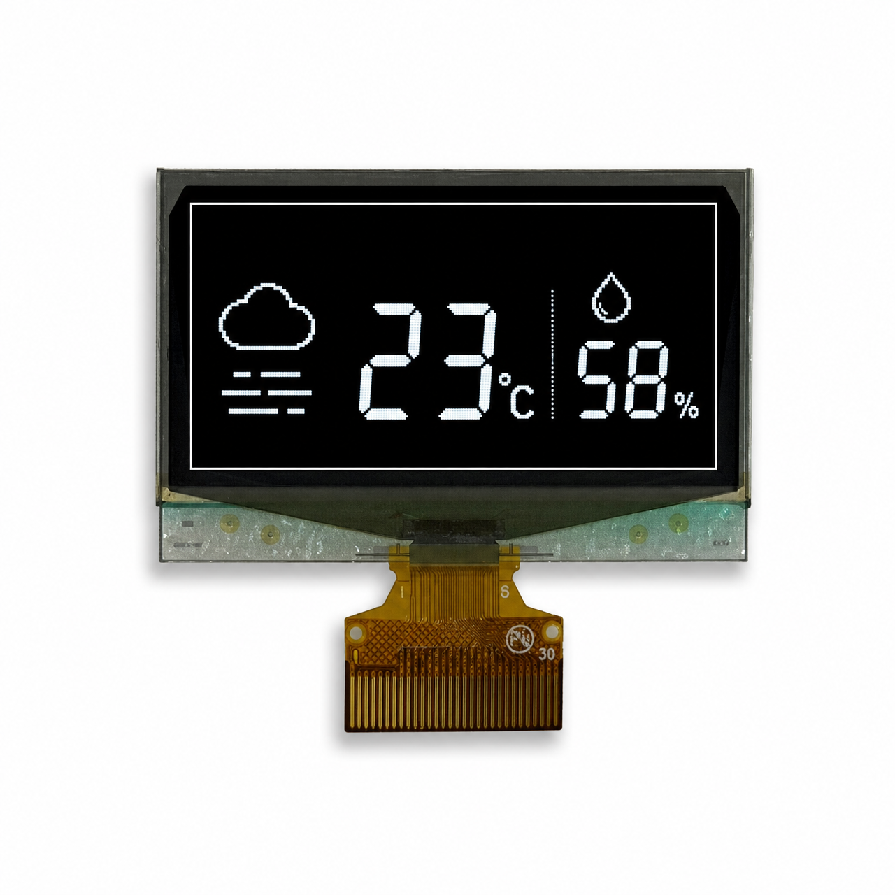 1.54 inch 128x64 SSD1309ZC wide temp Parallel/SPI/I2C interface PMOLED Display