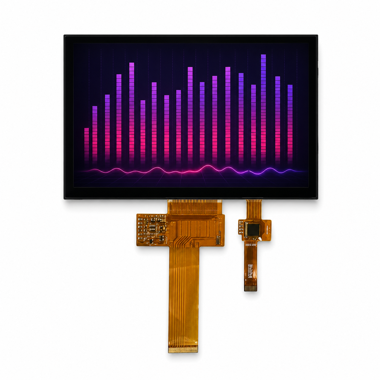 7.0 inch 1024x600 wide temperature high brightness TFT LCD with capacitive touch panel